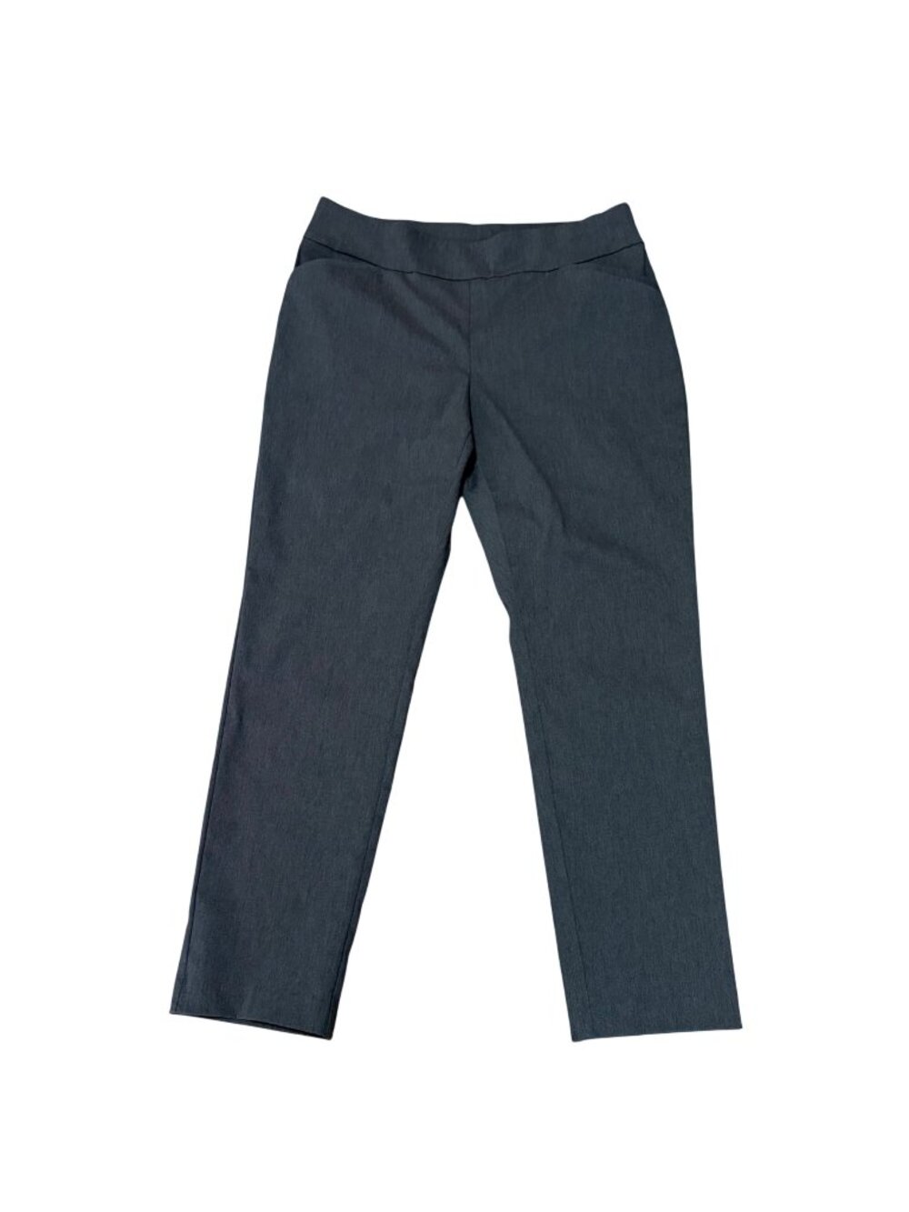 Chicos Perfect Stretch Womens Pants Gray Size 2 Short Slim Leg Pull-On Office